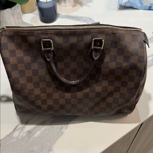 Louis Vuitton Brown Checkered Satchel